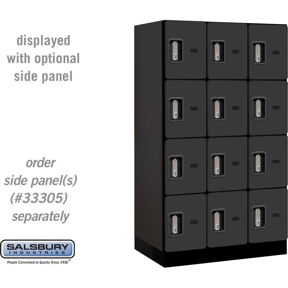 12" Wide Four Tier Designer Wood Locker - 3 Wide - 5 Feet High - 21" Deep by Salsbury