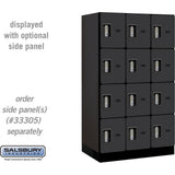 12" Wide Four Tier Designer Wood Locker - 3 Wide - 5 Feet High - 21" Deep by Salsbury