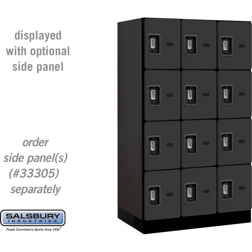 12" Wide Four Tier Designer Wood Locker - 3 Wide - 5 Feet High - 21" Deep by Salsbury