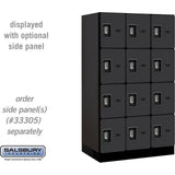 12" Wide Four Tier Designer Wood Locker - 3 Wide - 5 Feet High - 21" Deep by Salsbury