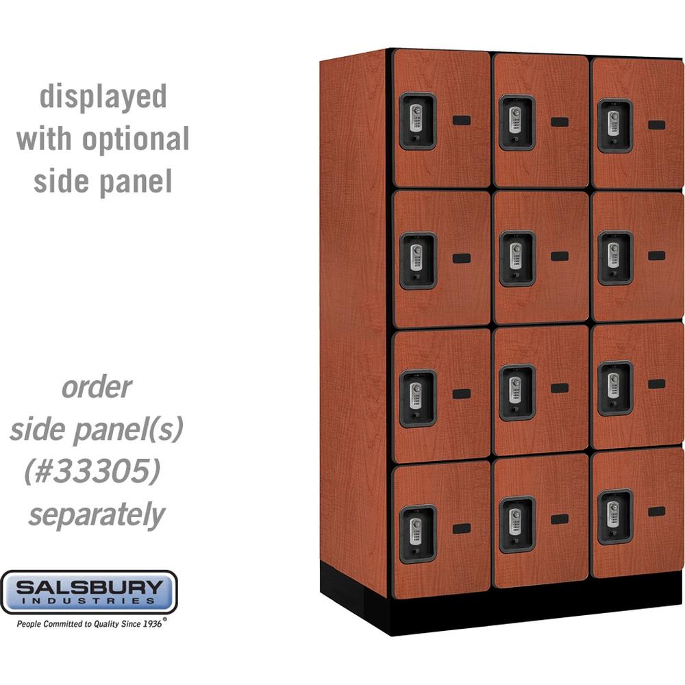 12" Wide Four Tier Designer Wood Locker - 3 Wide - 5 Feet High - 21" Deep by Salsbury