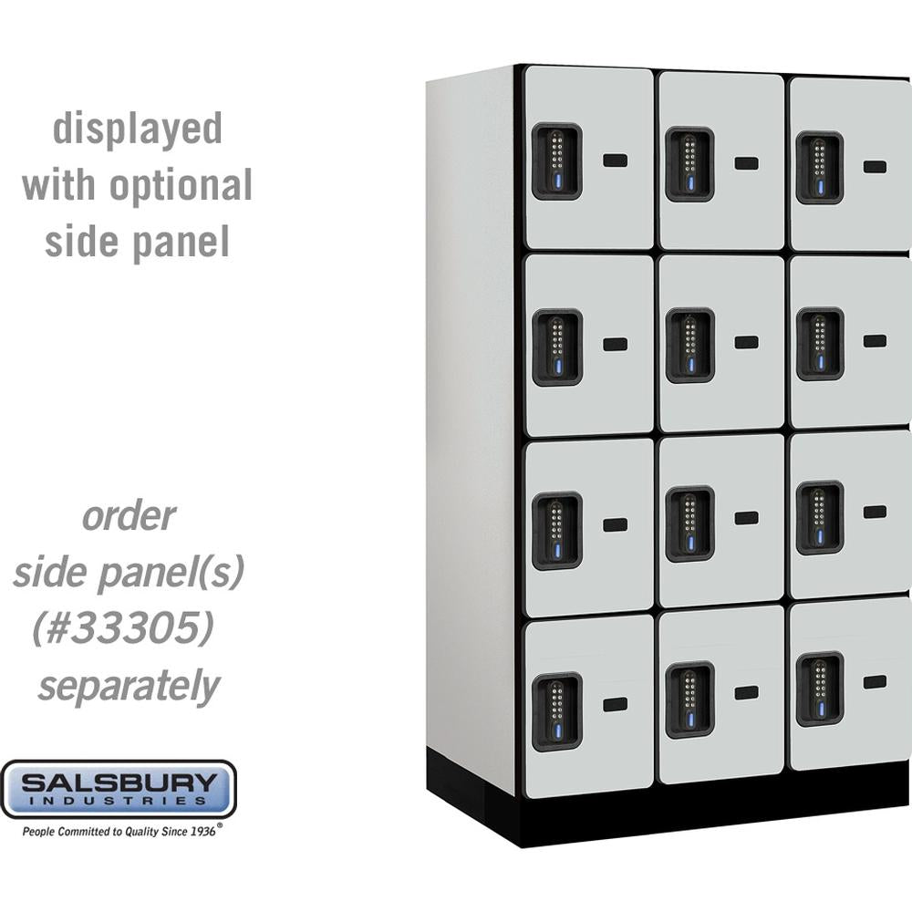 12" Wide Four Tier Designer Wood Locker - 3 Wide - 5 Feet High - 21" Deep by Salsbury
