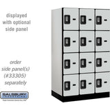 12" Wide Four Tier Designer Wood Locker - 3 Wide - 5 Feet High - 21" Deep by Salsbury