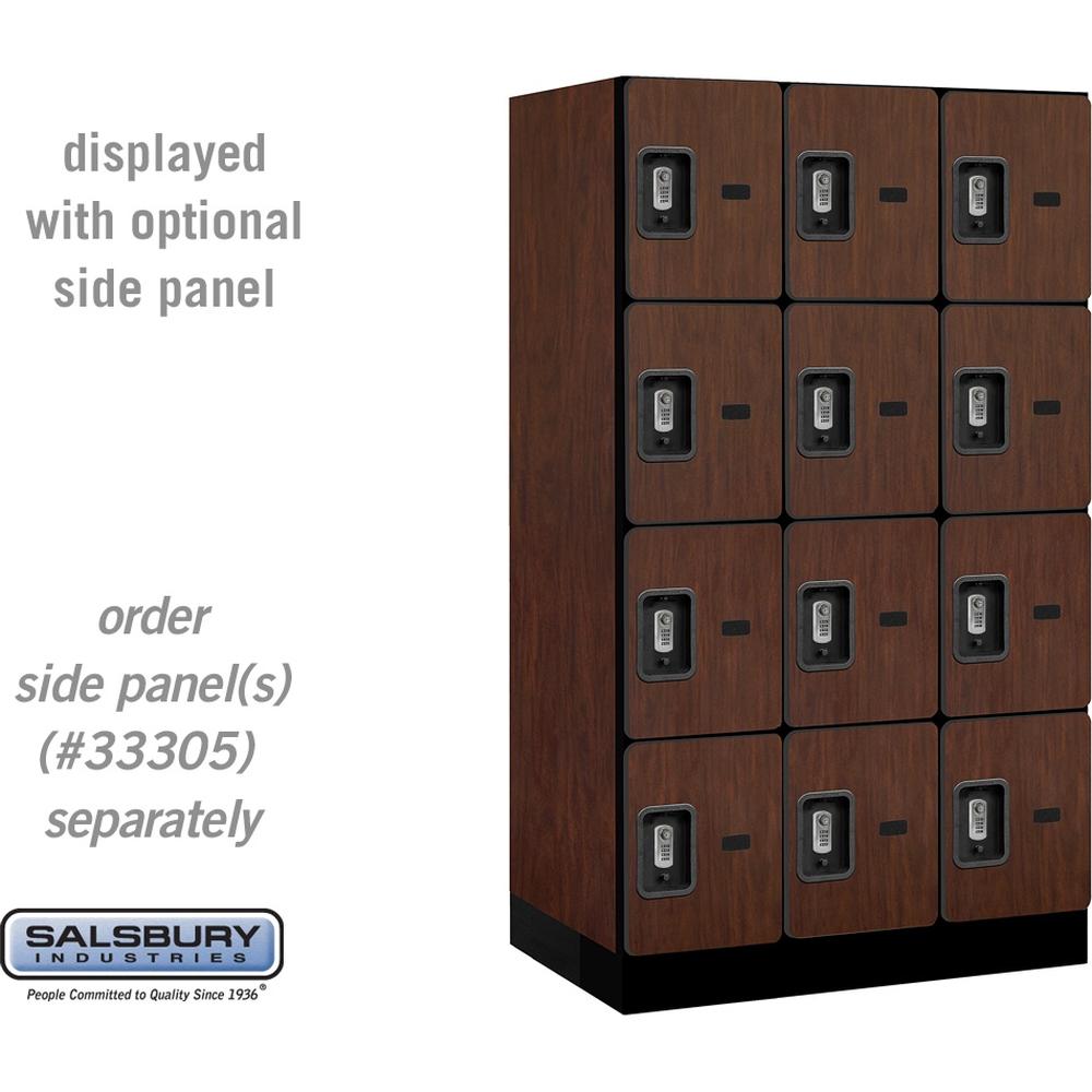 12" Wide Four Tier Designer Wood Locker - 3 Wide - 5 Feet High - 21" Deep by Salsbury