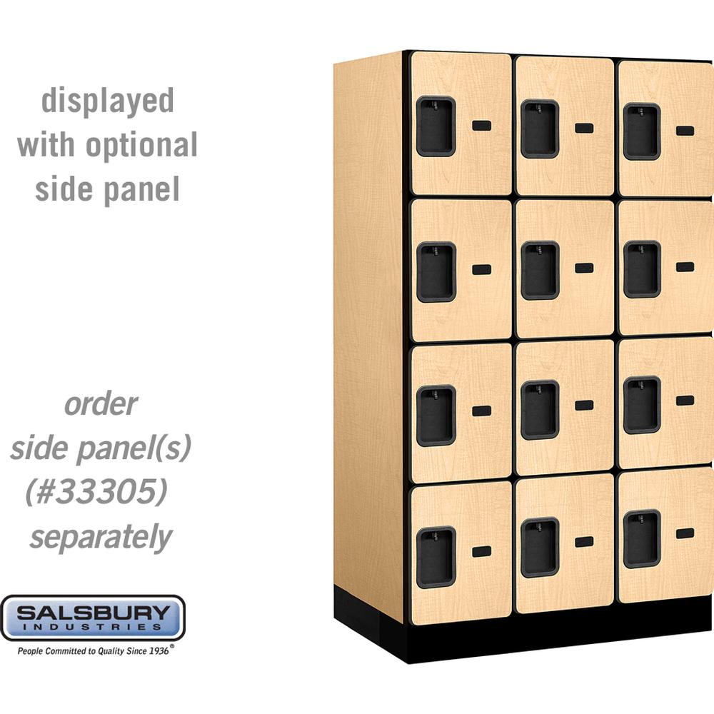 12" Wide Four Tier Designer Wood Locker - 3 Wide - 5 Feet High - 21" Deep by Salsbury