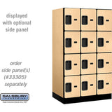 12" Wide Four Tier Designer Wood Locker - 3 Wide - 5 Feet High - 21" Deep by Salsbury