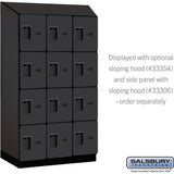 12" Wide Four Tier Designer Wood Locker - 3 Wide - 5 Feet High - 21" Deep by Salsbury
