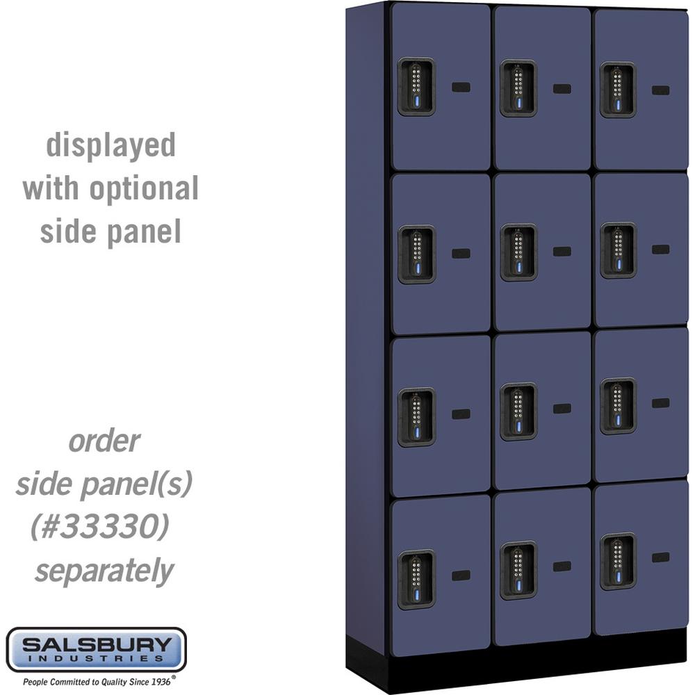 12" Wide Four Tier Designer Wood Locker - 3 Wide - 6 Feet High - 15" Deep by Salsbury