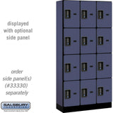 12" Wide Four Tier Designer Wood Locker - 3 Wide - 6 Feet High - 15" Deep by Salsbury