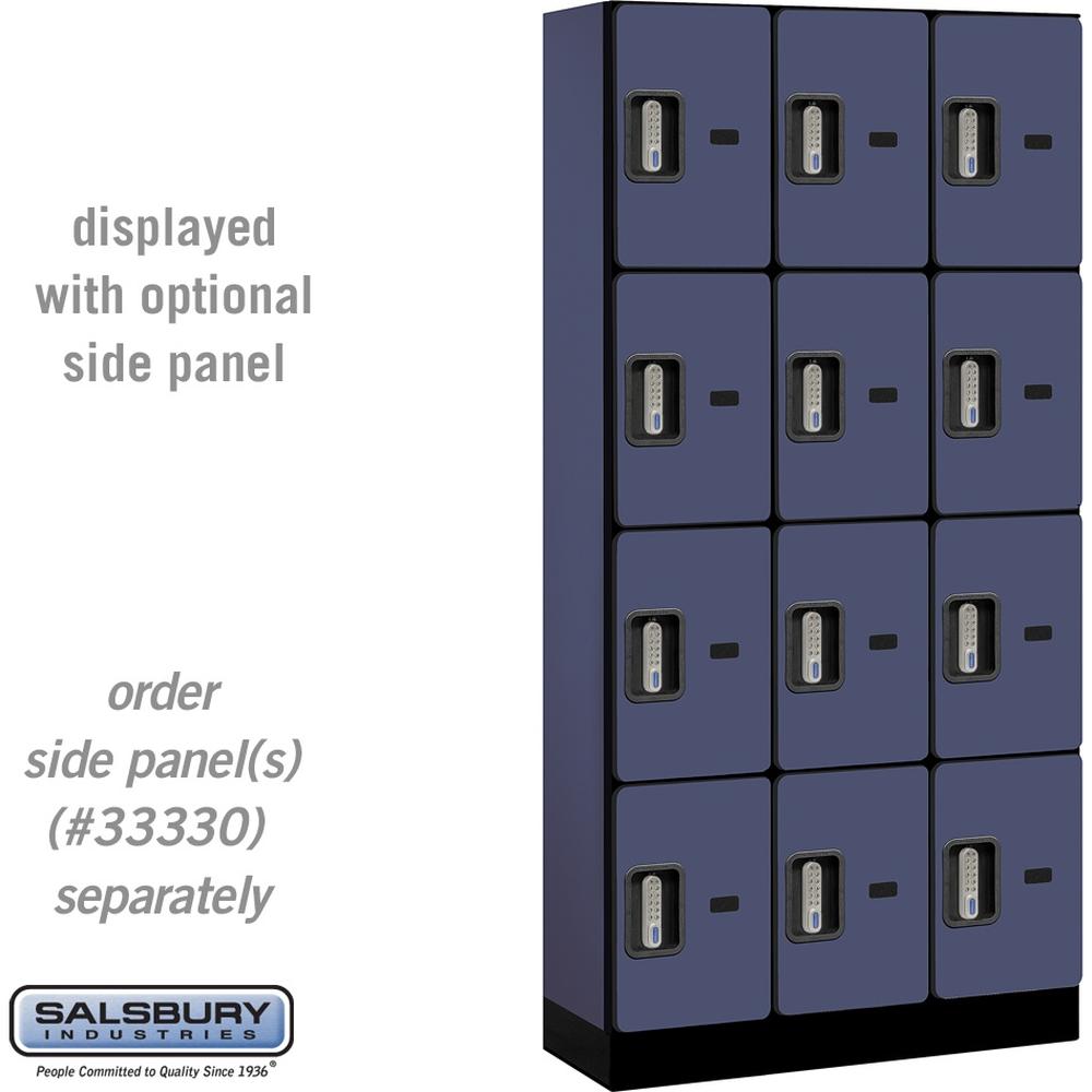 12" Wide Four Tier Designer Wood Locker - 3 Wide - 6 Feet High - 15" Deep by Salsbury