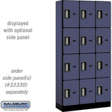 12" Wide Four Tier Designer Wood Locker - 3 Wide - 6 Feet High - 15" Deep by Salsbury