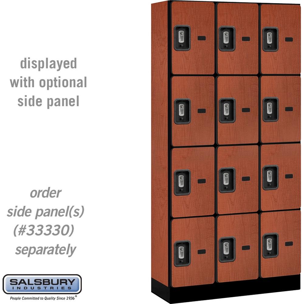 12" Wide Four Tier Designer Wood Locker - 3 Wide - 6 Feet High - 15" Deep by Salsbury