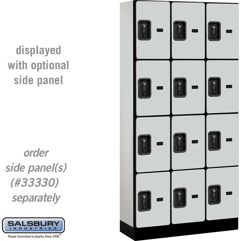 12" Wide Four Tier Designer Wood Locker - 3 Wide - 6 Feet High - 15" Deep by Salsbury
