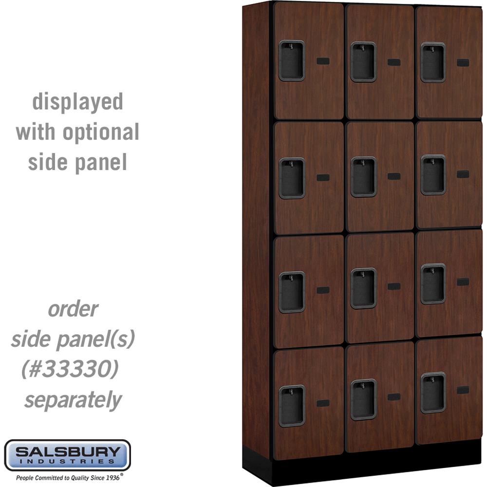 12" Wide Four Tier Designer Wood Locker - 3 Wide - 6 Feet High - 15" Deep by Salsbury