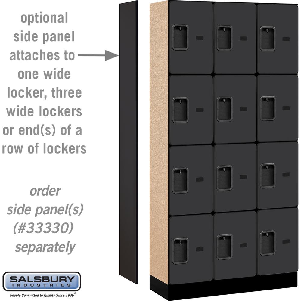 12" Wide Four Tier Designer Wood Locker - 3 Wide - 6 Feet High - 15" Deep by Salsbury