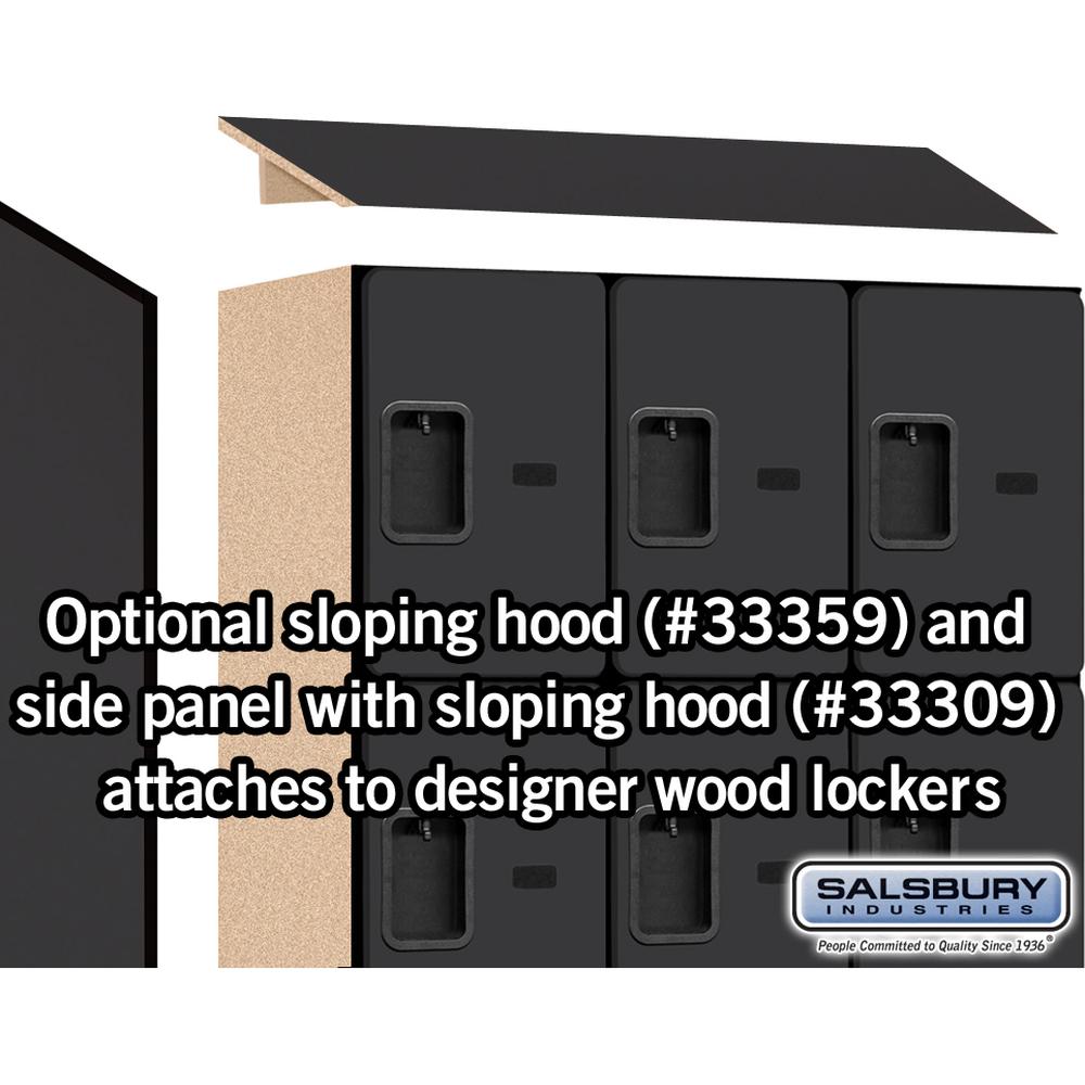 12" Wide Four Tier Designer Wood Locker - 3 Wide - 6 Feet High - 15" Deep by Salsbury