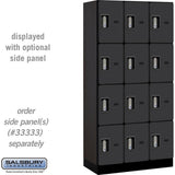 12" Wide Four Tier Designer Wood Locker - 3 Wide - 6 Feet High - 18" Deep by Salsbury