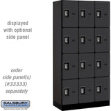 12" Wide Four Tier Designer Wood Locker - 3 Wide - 6 Feet High - 18" Deep by Salsbury