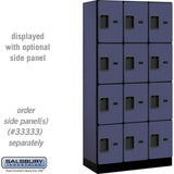 12" Wide Four Tier Designer Wood Locker - 3 Wide - 6 Feet High - 18" Deep by Salsbury