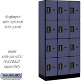 12" Wide Four Tier Designer Wood Locker - 3 Wide - 6 Feet High - 18" Deep by Salsbury