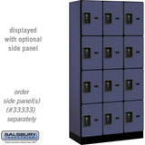 12" Wide Four Tier Designer Wood Locker - 3 Wide - 6 Feet High - 18" Deep by Salsbury