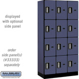 12" Wide Four Tier Designer Wood Locker - 3 Wide - 6 Feet High - 18" Deep by Salsbury