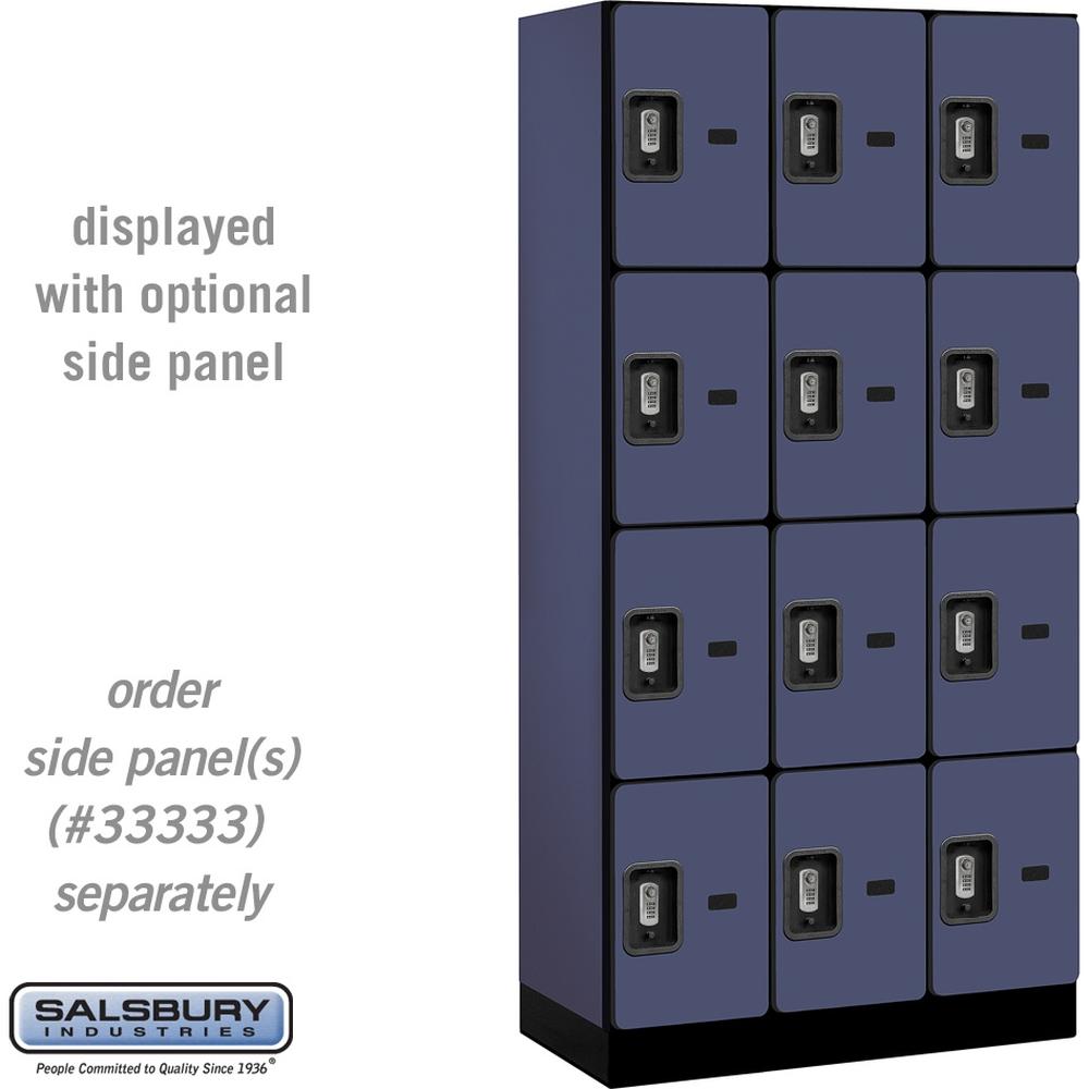 12" Wide Four Tier Designer Wood Locker - 3 Wide - 6 Feet High - 18" Deep by Salsbury