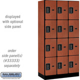 12" Wide Four Tier Designer Wood Locker - 3 Wide - 6 Feet High - 18" Deep by Salsbury