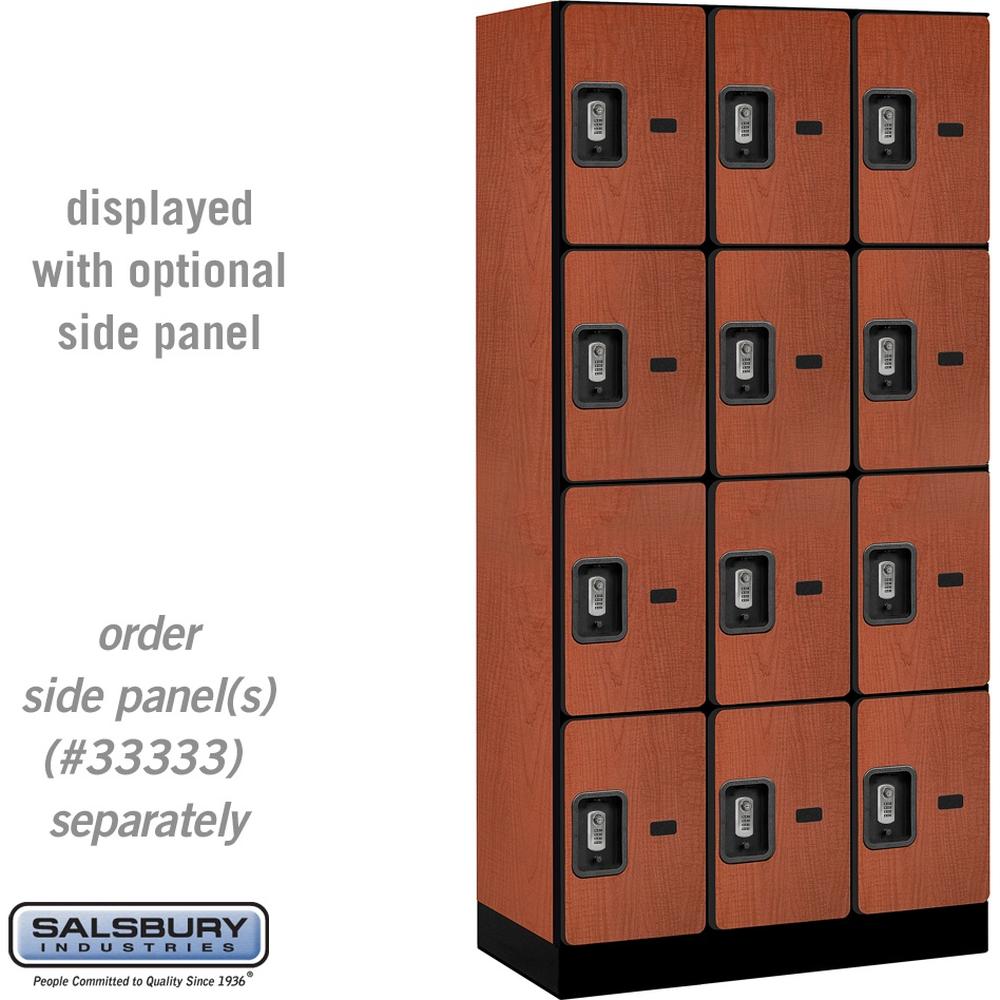 12" Wide Four Tier Designer Wood Locker - 3 Wide - 6 Feet High - 18" Deep by Salsbury