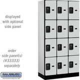 12" Wide Four Tier Designer Wood Locker - 3 Wide - 6 Feet High - 18" Deep by Salsbury