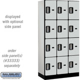 12" Wide Four Tier Designer Wood Locker - 3 Wide - 6 Feet High - 18" Deep by Salsbury