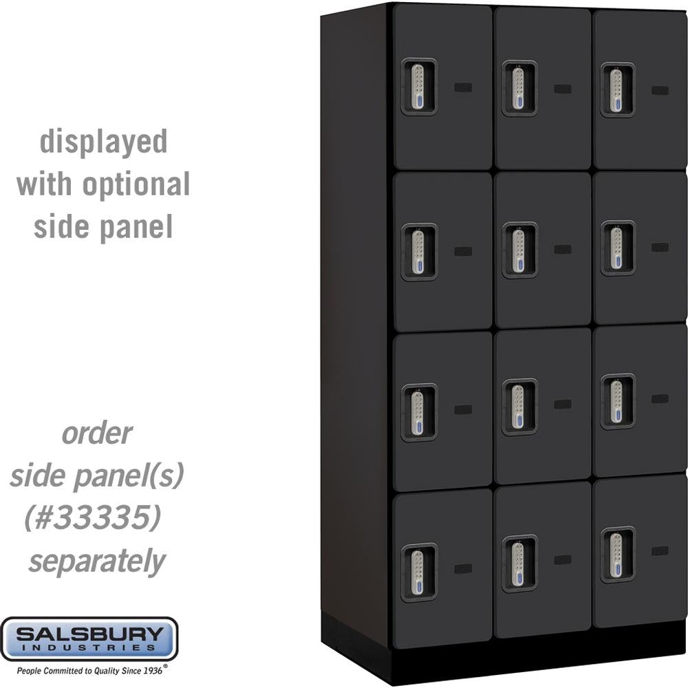 12" Wide Four Tier Designer Wood Locker - 3 Wide - 6 Feet High - 21" Deep by Salsbury
