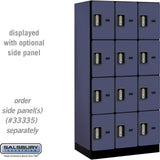 12" Wide Four Tier Designer Wood Locker - 3 Wide - 6 Feet High - 21" Deep by Salsbury