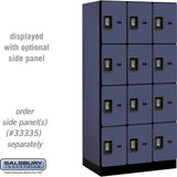 12" Wide Four Tier Designer Wood Locker - 3 Wide - 6 Feet High - 21" Deep by Salsbury