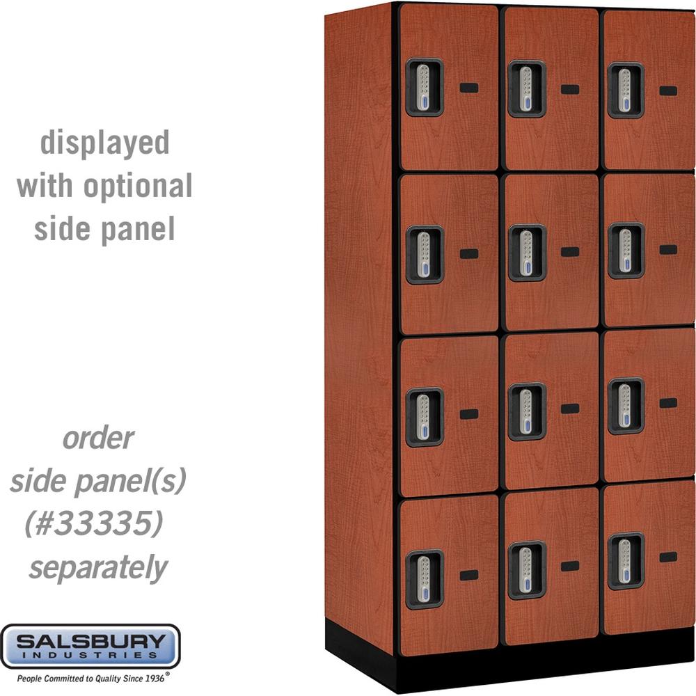 12" Wide Four Tier Designer Wood Locker - 3 Wide - 6 Feet High - 21" Deep by Salsbury
