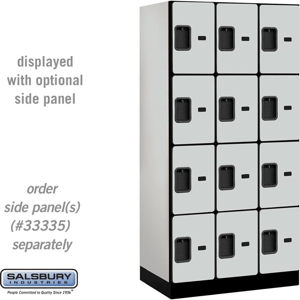 12" Wide Four Tier Designer Wood Locker - 3 Wide - 6 Feet High - 21" Deep by Salsbury