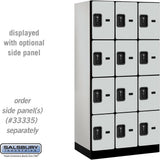12" Wide Four Tier Designer Wood Locker - 3 Wide - 6 Feet High - 21" Deep by Salsbury