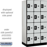 12" Wide Four Tier Designer Wood Locker - 3 Wide - 6 Feet High - 21" Deep by Salsbury