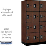 12" Wide Four Tier Designer Wood Locker - 3 Wide - 6 Feet High - 21" Deep by Salsbury