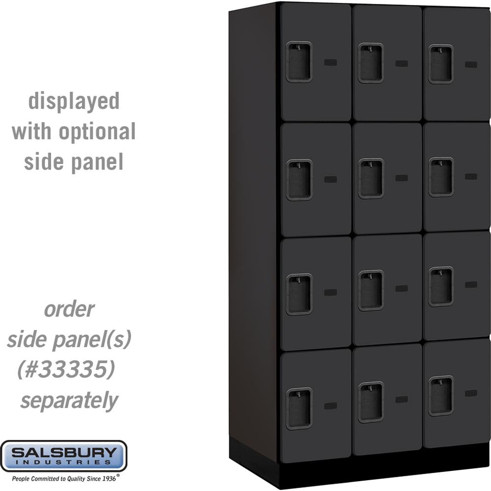 12" Wide Four Tier Designer Wood Locker - 3 Wide - 6 Feet High - 21" Deep by Salsbury