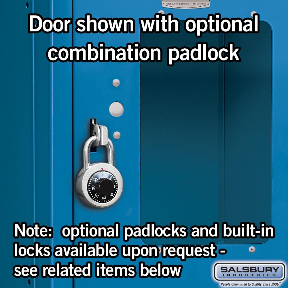 12" Wide Four Tier See-Through Metal Locker - 1 Wide - 6 Feet High - 18" Deep by Salsbury