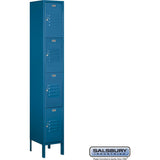 12" Wide Four Tier Standard Metal Locker - 1 Wide - 6 Feet High - 12" Deep by Salsbury
