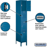 12" Wide Four Tier Standard Metal Locker - 1 Wide - 6 Feet High - 18" Deep by Salsbury
