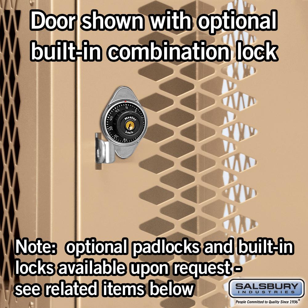 12" Wide Four Tier Vented Metal Locker - 3 Wide - 5 Feet High - 18" Deep by Salsbury