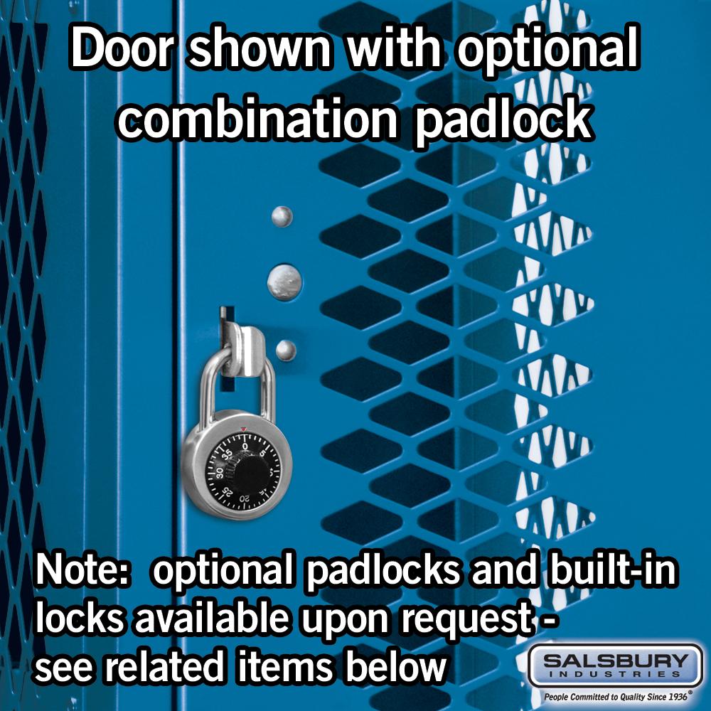 12" Wide Four Tier Vented Metal Locker - 3 Wide - 6 Feet High - 18" Deep by Salsbury