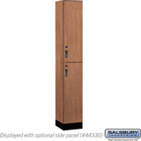 12" Wide Premier Wood Locker - Double Tier-1 Wide - 6 Feet High - 15" Deep by Salsbury