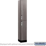 12" Wide Premier Wood Locker - Double Tier-1 Wide - 6 Feet High - 15" Deep by Salsbury