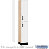 12" Wide Premier Wood Locker - Double Tier-1 Wide - 6 Feet High - 15" Deep by Salsbury