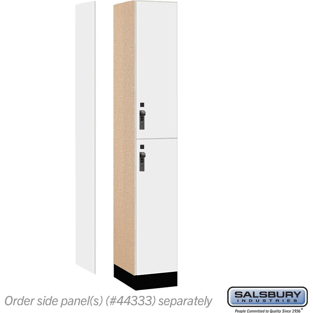 12" Wide Premier Wood Locker - Double Tier-1 Wide - 6 Feet High - 18" Deep by Salsbury