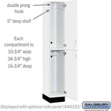 12" Wide Premier Wood Locker - Double Tier-1 Wide - 6 Feet High - 18" Deep by Salsbury